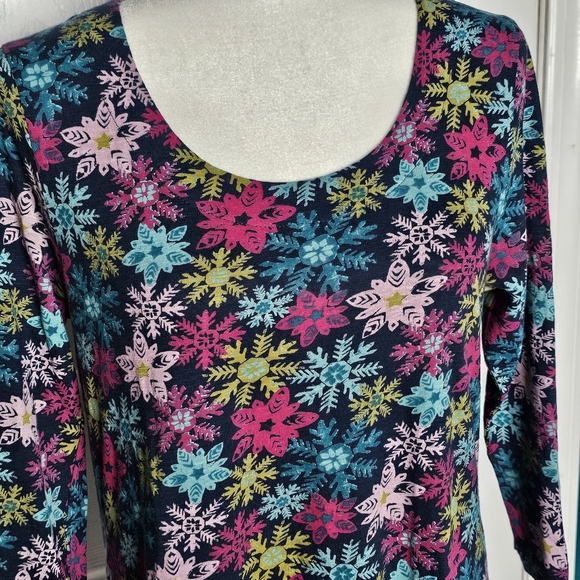 UK Brand Mistral Snowflake Tunic Top Size 10 US - Picture 6 of 11
